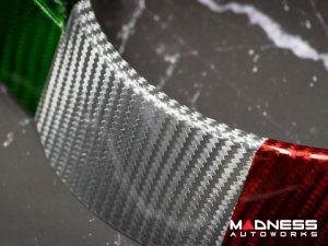 Alfa Romeo Stelvio Steering Wheel Trim - Carbon Fiber - Center Trim Piece - Italian Theme - QV Model